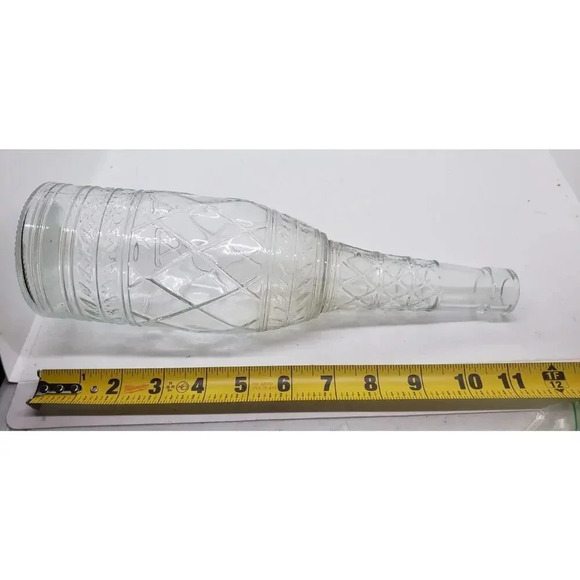 Vintage Bottle Decorative Diamond Lattice Embossed Pattern Decanter Wines Canada - Picture 6 of 7